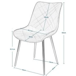 EUGAD Esszimmerstuhl (2 Stück), Küchenstuhl, Polsterstuhl Stuhl,Wohnzimmerstuhl ohne Armlehne, Metallbeine, Samt, Hellgrau Dunkelgrau, Schwarz -TischStuhl Verkäufe 6ecb1bfd 65be 421d a599 e625a55eaa62