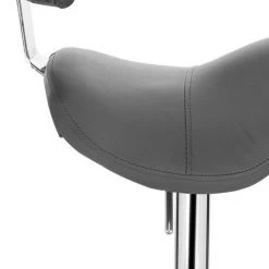 EUGAD Arbeitshocker (1er-Set), Sattelhocker mit Rückenlehne gepolstert höhenverstellbar aus Kunstleder Schwarz Grau, Wei&szlig; -TischStuhl Verkäufe 72510f8d 386c 5b6f bd98 d29fa55e994d