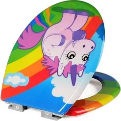 EUGAD WC-Sitz, Toilettendeckel mit Absenkautomatik Einhorn -TischStuhl Verkäufe 72c2eda2 13c5 5ac7 a9b9 5a39e6bbabb6