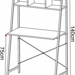 EUGAD Schreibtisch, Bürotisch Computertisch Arbeitstisch PC Tisch mit Ablage Holz Stal Holz Vintage+schwarz Hell Eiche+schwarz -TischStuhl Verkäufe 75433b1e a763 5cfd 98e4 d762f563b91e