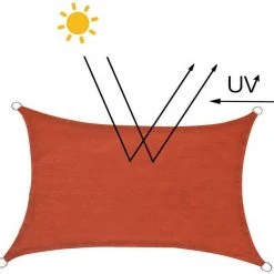 EUGAD Sonnensegel »Z-SSS1188ter21«, Sonnenschutz wasserabweisend HDPE Terrakotta 250 x 350 x 250 cm -TischStuhl Verkäufe 754f0e78 d3e9 5c99 9bb0 15baf3ca2bb3