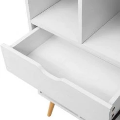 EUGAD Bücherregal, Bücherschrank Raumteiler mit Schublade, mit Fußbeine, 6 Fächer, Weiß -TischStuhl Verkäufe 76c04809 e735 5d84 b53f ea53c1ae3ed9