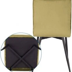 EUGAD Esszimmerstuhl (2 Stück), Polsterstuhl Wohnzimmerstuhl Samtstuhl Sessel mit Rückenlehne, Metallbeine, Sitzfläche aus Samt, Dunkelgrün Blau, Creme, Dunkelgrau, Dunkelgr&uuml;n, Hellgrau, Rosa -TischStuhl Verkäufe 775ac1c2 619d 5d7f 9b65 e47d3b1882bd