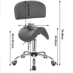 EUGAD Arbeitshocker (1er-Set), Sattelhocker mit Rückenlehne gepolstert höhenverstellbar aus Kunstleder Schwarz Grau, Wei&szlig; -TischStuhl Verkäufe 78b39abd 2fe6 5454 8164 11894251a1b8