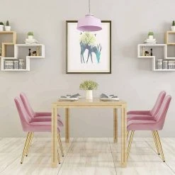 EUGAD Esszimmerstuhl, 4 Stücke Retro Küchenstuhl Sitzfläche aus Samt mit Metallbeine Dunkelgrün Bordeaux, Dunkelgrau, Dunkelgr&uuml;n, Hellgrau, Rosa, Schwarz -TischStuhl Verkäufe 7927485c 1e1b 5814 9f7c bc898377c739