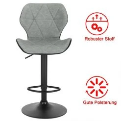 EUGAD Barhocker, 4er-Set mit Rückenlehne aus Kunstleder Metall Braun Anthrazit, Dunkelbraun, Grau -TischStuhl Verkäufe 79470407 56d7 41f6 9228 7723d7dfccbd