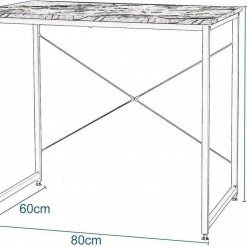 EUGAD Schreibtisch, Computertisch Esstisch Holz Stahl 80x60x70 cm Holz Vintage+schwarz Hell Eiche+schwarz, Hell Eiche+wei&szlig;, Marmor+schwarz -TischStuhl Verkäufe 799d60da 4b18 54ca 8446 1b45a36e77fb