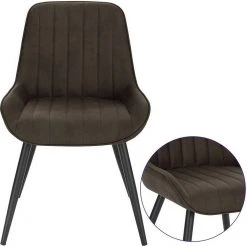 EUGAD Esszimmerstuhl, Polsterstuhl 2er-Set,Sitzfläche aus Stoffbezug Anthrazit, Dunkelbraun, Dunkelgrau -TischStuhl Verkäufe 79a05fb0 d8ee 54f5 ba2a 204317da3b3a