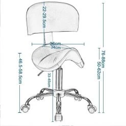 EUGAD Arbeitshocker (1er-Set), Sattelhocker mit Rückenlehne gepolstert höhenverstellbar aus Kunstleder Schwarz Grau, Wei&szlig; -TischStuhl Verkäufe 7ad4b8d6 68f9 5f16 b17e f57a0944b0d9