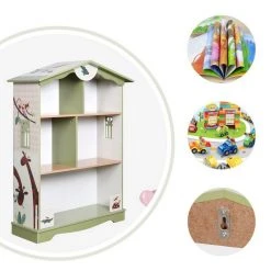 EUGAD Bücherregal, 1-tlg., Kinderregal Aufbewahrungsregal mit 5 Fächern, Zoomotive Spielzeug-Organizer für Kinderzimmer -TischStuhl Verkäufe 7bad8ded 5304 469f baae 523b95f6c756