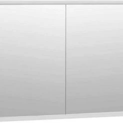 EUGAD Spiegelschrank Hängeschrank Badschrank mit Ablage aus Holz 56 x 36 x 14 cm weiß