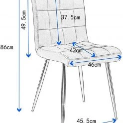 EUGAD Esszimmerstuhl (2 Stück), Polsterstuhl Wohnzimmerstuhl Samtstuhl Sessel mit Rückenlehne, Metallbeine, Sitzfläche aus Samt, Dunkelgrün Blau, Creme, Dunkelgrau, Dunkelgr&uuml;n, Hellgrau, Rosa -TischStuhl Verkäufe 7cf03854 fbec 4673 827a 461d68bd3401