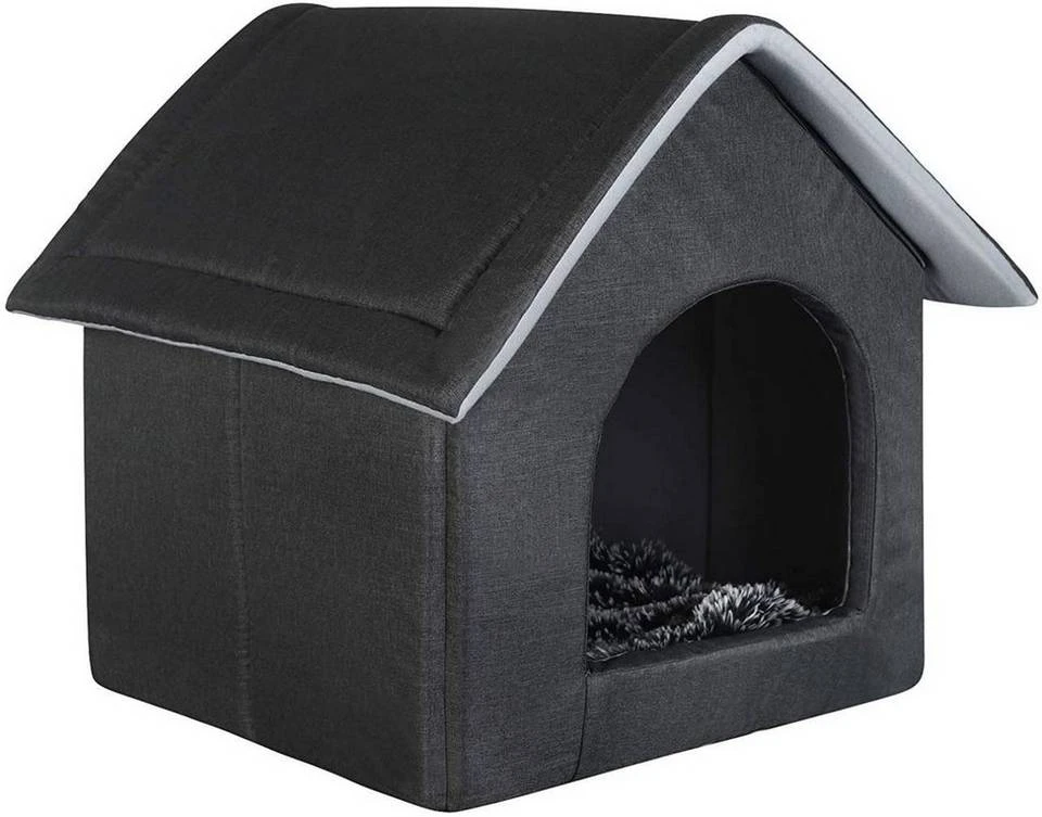 EUGAD Tierbett, Katzenhaus Katzenhöhle herausnehmbarer Matte Dunkelgrau, Hellgrau 1 EUGAD Tierbett, Katzenhaus Katzenhöhle herausnehmbarer Matte Dunkelgrau, Hellgrau