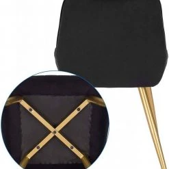 EUGAD Esszimmerstuhl, 4 Stücke Retro Küchenstuhl Sitzfläche aus Samt mit Metallbeine Dunkelgrün Bordeaux, Dunkelgrau, Dunkelgr&uuml;n, Hellgrau, Rosa, Schwarz -TischStuhl Verkäufe 7d4fc7e5 ffbd 5102 b795 046256b232b5