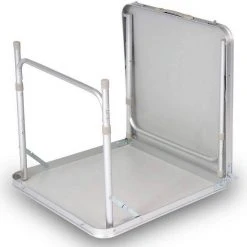 EUGAD Campingtisch, zusammenklappbar Pickniktisch, höhenverstellbar 120x60x55-62-70cm, Tischplatte aus MDF, Grau Eiche, Schwarz, Wei&szlig; -TischStuhl Verkäufe 7d62f4b9 6745 5cef 96ef 9db83e4ed511