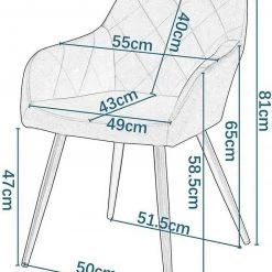 EUGAD Esszimmerstuhl (2 Stück), Wohnzimmerstuhl mit Armlehnen und Rückenlehne aus Samt Polsterstuhl Metallbeine in Gold Dunkelgrau Dunkelgrau | Dunkelgrau, Schwarz | Schwarz -TischStuhl Verkäufe 7dbd61ad 6210 5b8d 9284 9576dd58058a