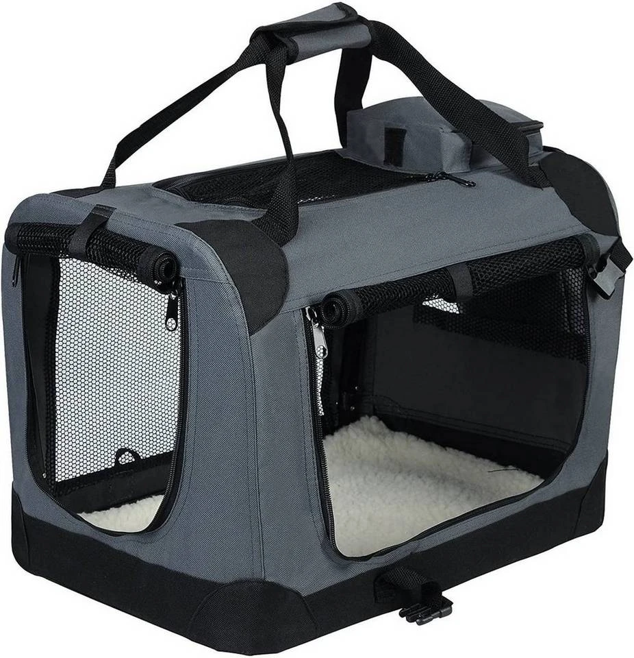 EUGAD Tiertransporttasche, Hundebox faltbar Hundetransportbox Auto Transportbox Reisebox Katzenbox Grau 8 EUGAD Tiertransporttasche, Hundebox faltbar Hundetransportbox Auto Transportbox Reisebox Katzenbox Grau – Bild 8