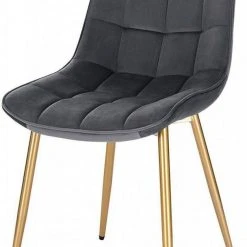 EUGAD Esszimmerstuhl, 6er-Set Küchenstühle Wohnzimmerstuhl mit Rückenlehne, Samt Sitzfläche, Gold Beine Schwarz Dunkelgrün, Grau, Rosa -TischStuhl Verkäufe 7f0be09d 3a09 5702 bf32 a682570e22c4