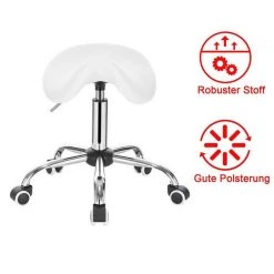 EUGAD Drehstuhl (1 Stück), Sattelhocker gepolstert höhenverstellbar aus Kunstleder Grau Schwarz, Wei&szlig; -TischStuhl Verkäufe 7f17a365 94af 5704 9122 cc95000f3261