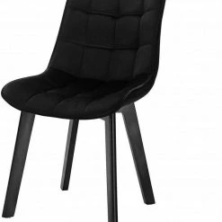 EUGAD Esszimmerstuhl (1 Stück), Wohnzimmerstuhl mit Rückenlehne, Polsterstuhl Küchenstuhl Weich Samt und Holz für ESS- und Wohnzimmer Dunkelgrau Dunkelgr&uuml;n, Rosa, Schwarz -TischStuhl Verkäufe 7fd29621 0961 5395 81c5 f6079359ce06