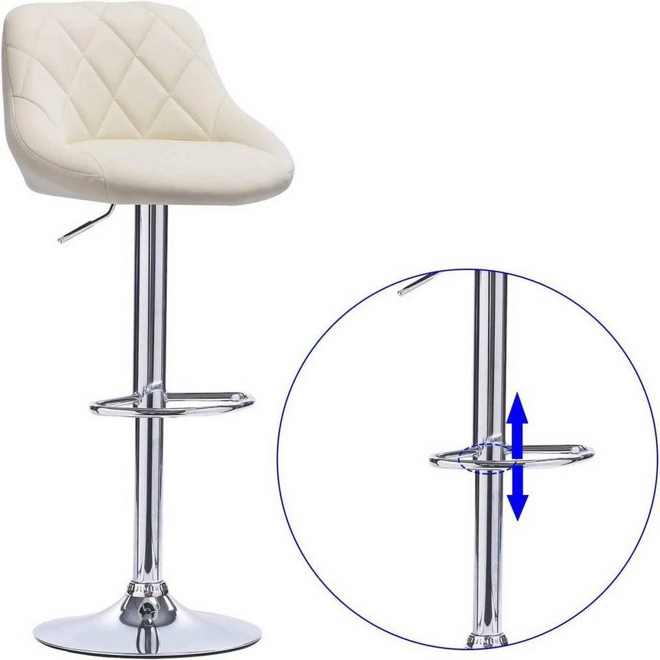 EUGAD Barhocker, 2er-Set Barstühle, höhenverstellbar, 360°drehbar Weiß Bordeaux, Cremeweiß, Grau, Khaki, Rot, Schwarz, Weiß 18 EUGAD Barhocker, 2er-Set Barstühle, höhenverstellbar, 360°drehbar Weiß Bordeaux, Cremeweiß, Grau, Khaki, Rot, Schwarz, Weiß – Bild 18