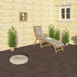 EUGAD WPC-Fliesen, 22 Stück WPC Terrassenfliesen in T-Form 30x30cm Dunkelgrau Anthrazit, Braun, Hellgrau -TischStuhl Verkäufe 81dc4642 5ef2 57f1 a5d3 cda8c74a581e