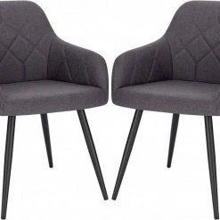 EUGAD Esszimmerstuhl (2 Stück), Wohnzimmerstuhl aus Leinen Polsterstuhl mit Armlehnen und Rückenlehne schwarze Gestell aus Metall Hellgrau Dunkelgrau 24 EUGAD Esszimmerstuhl (2 Stück), Wohnzimmerstuhl aus Leinen Polsterstuhl mit Armlehnen und Rückenlehne schwarze Gestell aus Metall Hellgrau Dunkelgrau -TischStuhl Verkäufe 8251ad27 031d 5662 b604 8bb194ff000f