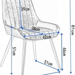 EUGAD Esszimmerstuhl, 4 Stücke Retro Küchenstuhl Sitzfläche aus PU mit Metallbeine Schwarz Braun, Dunkelbraun, Dunkelgrün, Grau -TischStuhl Verkäufe 83068406 4fcf 5567 ba35 1a950e0a8265