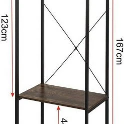 EUGAD Kleiderständer, Garderobenständer mit 2 Ablagen Holz Metall Schwarz-Hell Eiche Schwarz-Vintage, Wei&szlig;-Eiche -TischStuhl Verkäufe 83a0fd45 57ea 5a18 9356 143704bd3be3