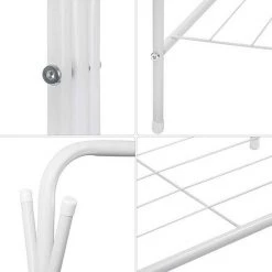 EUGAD Kleiderständer, Kleiderstange mit 2 Metallablagen Schwarz, Wei&szlig; -TischStuhl Verkäufe 85524d77 8e02 5b03 a7a6 b0e5272fa48e