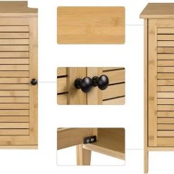 EUGAD Waschbeckenunterschrank (1-St) Unterschrank Badezimmerschrank Waschtisch Badschrank mit 2 Türen 60x30x60cm Bambus -TischStuhl Verkäufe 85973e7f 3699 5b57 9a5d 31d28df2f845