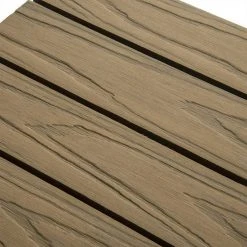 EUGAD WPC-Fliesen, 11er-Set WPC Balkonfliesen 3D Holzstruktur für 1m² Hellbraun -TischStuhl Verkäufe 86408bc3 95de 5530 a051 173ee3f1c265