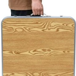 EUGAD Campingtisch, zusammenklappbar Pickniktisch, höhenverstellbar 120x60x55-62-70cm, Tischplatte aus MDF, Grau Eiche, Schwarz, Wei&szlig; -TischStuhl Verkäufe 86f9890c fbca 58c1 bbd8 e09fee7e5ad4