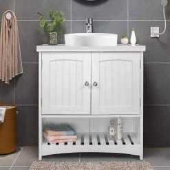 EUGAD Waschbeckenunterschrank Badschrank Unterschrank ohne Waschbecken Weiß -TischStuhl Verkäufe 87fe810f 786e 5aaf ab78 9683746551d0