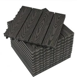 EUGAD WPC-Fliesen, WPC Fliesen Klickfliesen in Holzoptik 22 Stücke für 2m² Hellgrau Anthrazit, Braun, Coffee -TischStuhl Verkäufe 8860612a 4694 5531 81ac 67c7938611be