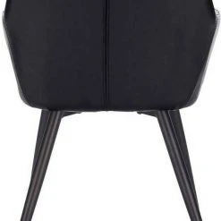 EUGAD Esszimmerstuhl, aus Kunstleder mit Armlehnen und Rückenlehne Gestell aus Metall Schwarz Braun, Dunkelbraun, Dunkelgrau -TischStuhl Verkäufe 886e8d7b 394a 5734 87ed 65bc13bb856b