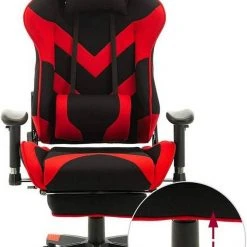 EUGAD Gaming Chair, Bürostuhl, Gaming Stuhl, Stoffbezug Rot Grau, Schwarz -TischStuhl Verkäufe 88aadbdf 7bc3 5f3f ab09 cc6849371a4f
