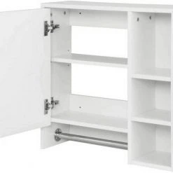 EUGAD Spiegelschrank Hängeschrank mit 6 Ablagen mit Tür 60x20x60cm Weiß -TischStuhl Verkäufe 88bdf26c 3bb7 594a b5be a554c9c922dc
