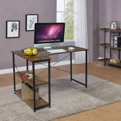 EUGAD Schreibtisch, PC-Tisch Bürotisch Arbeitstisch mit Bücherregal Holz 120x74x71,5 cm Hell Eiche Holz Vintage, Wei&szlig;+Hell Eiche -TischStuhl Verkäufe 88c3ac09 3e6a 5fb0 a48d 394abb1a79fa