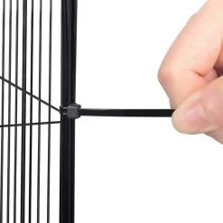 EUGAD Freigehege, Freigehege Kaninchen mit Stauraum Hasen Meerschweinchen Welpenauslauf Laufgitter mit Tür&Treppe DIY Schwarz 38 Platten (35x35cm/Platte) 105 x 70 x 70 cm -TischStuhl Verkäufe 8906c697 8b93 5e4b 8944 45ad1e0222f7