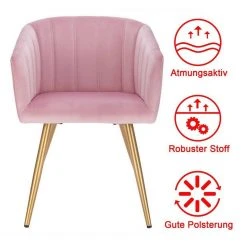 EUGAD Esszimmerstuhl (4 Stück), 4er-Set Esszimmerstuhl Polsterstuhl aus Samt Dunkelgrün Dunkelgrau, Dunkelgrün, Rosa, Schwarz -TischStuhl Verkäufe 894602ec bcc6 4f1d b3a5 57e942067074