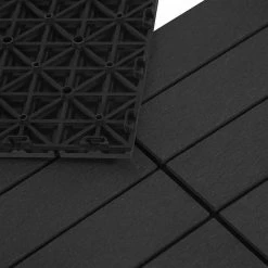 EUGAD WPC-Fliesen, 22 Stück WPC Terrassenfliesen in T-Form 30x30cm Dunkelgrau Anthrazit, Braun, Hellgrau -TischStuhl Verkäufe 89b138af e23a 573c 8c2b 0efc684b9e2d