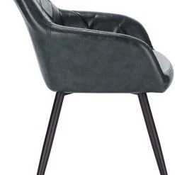 EUGAD Esszimmerstuhl, aus Kunstleder mit Armlehnen und Rückenlehne Gestell aus Metall Schwarz Braun, Dunkelbraun, Dunkelgrau -TischStuhl Verkäufe 8a230d1e 5aef 5e7f ad59 0c61207f815a