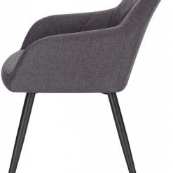 EUGAD Esszimmerstuhl, Polsterstuhl Leinen,mit Armlehnen Metallbeinen Dunkelgrau, Hellgrau -TischStuhl Verkäufe 8a6d526a 18d5 5270 b30f 4e7ed871cddd