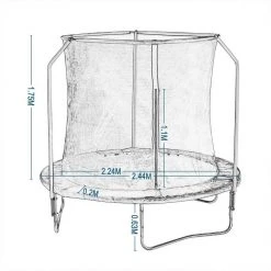 EUGAD Gartentrampolin, (1), Trampolin 244 cm mit Sicherheitsnetz Schwarz -TischStuhl Verkäufe 8acc336f 93ee 4449 9230 d226ac2a043e