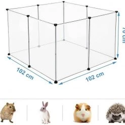 EUGAD Freigehege, Freigehege für Kaninchen Hasen Meerschweinchen Welpenauslauf DIY 8 Platten Transparent 102 x 102 x 70 cm 9 EUGAD Freigehege, Freigehege für Kaninchen Hasen Meerschweinchen Welpenauslauf DIY 8 Platten Transparent 102 x 102 x 70 cm -TischStuhl Verkäufe 8b145e8a 8c69 5550 970d a109727a0344