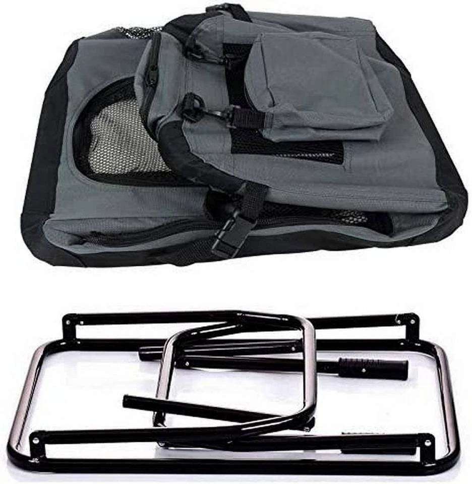 EUGAD Tiertransporttasche, Hundebox faltbar Hundetransportbox Auto Transportbox Reisebox Katzenbox Grau 25 EUGAD Tiertransporttasche, Hundebox faltbar Hundetransportbox Auto Transportbox Reisebox Katzenbox Grau – Bild 25