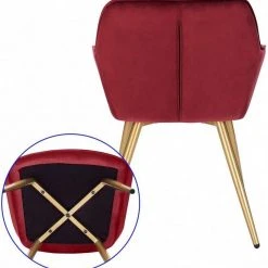 EUGAD Esszimmerstuhl, stühle 2er-Set,Samt,mit goldener Metallbeinen Blau, Bordeaux, Dunkelgrau, Dunkelgr&uuml;n, Hellgrau, Rosa, Schwarz -TischStuhl Verkäufe 900bd063 9f26 5cc5 b902 da4ab9f04e81