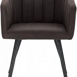 EUGAD Esszimmerstuhl, 2er-Set Polsterstuhl aus Stoffbezug mit Sesselförmigem Gepolstertem Sitz Dunkelbraun Grau -TischStuhl Verkäufe 90584d95 8ebb 52b5 898a e53539145008