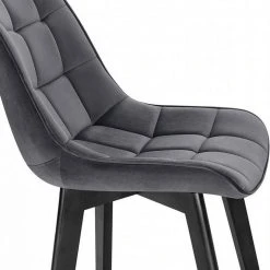 EUGAD Esszimmerstuhl (1 Stück), Wohnzimmerstuhl mit Rückenlehne, Polsterstuhl Küchenstuhl Weich Samt und Holz für ESS- und Wohnzimmer Dunkelgrau Dunkelgr&uuml;n, Rosa, Schwarz -TischStuhl Verkäufe 927e80ef 6045 5814 a93b 3c296dd7e9de